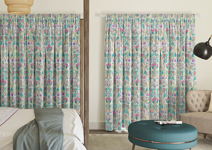 Bangalore Faux Silk, Turquoise - Made to Measure Curtain - Image 7